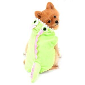 Dinosaur Costume for Small Dog/Cat Halloween Puppy Clothes Soft Fleece size L
